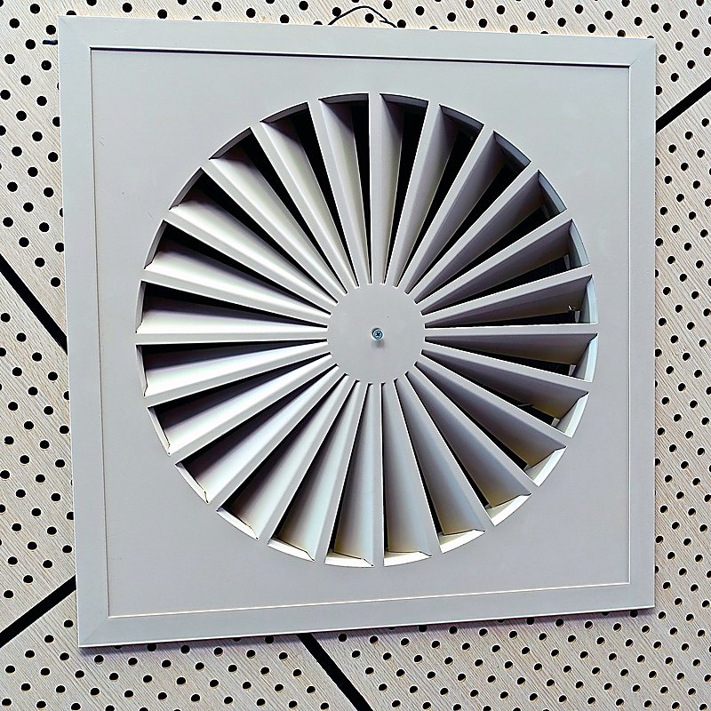 Ceiling diffuser in a commercial building